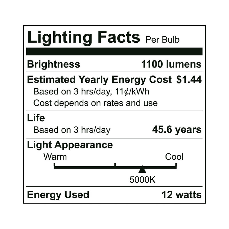 Euri Lighting / Non-Dimmable Horizontal / 12W / 4 Pin G24q / Hybrid LED Bulb / 5000K / 120-277V