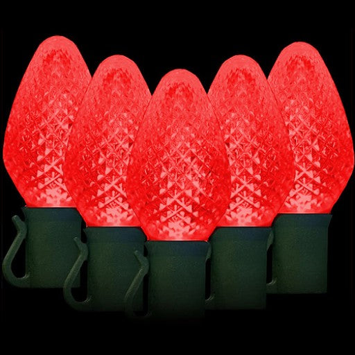 Holiday Lighting G61043 GCH-C7-50L-R 6.5W Red 35'FT LED C7 Str