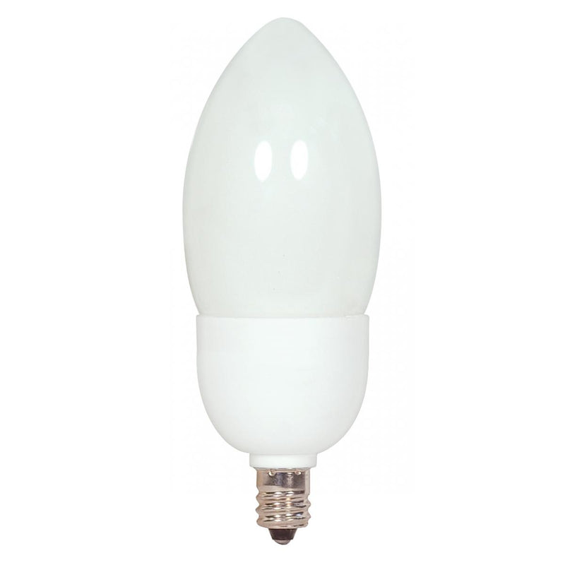 Satco S7311 / 5W / B11 / Warm White / Compact Fluorescent / Torpedo / E12 / 2700K / 120V / Box