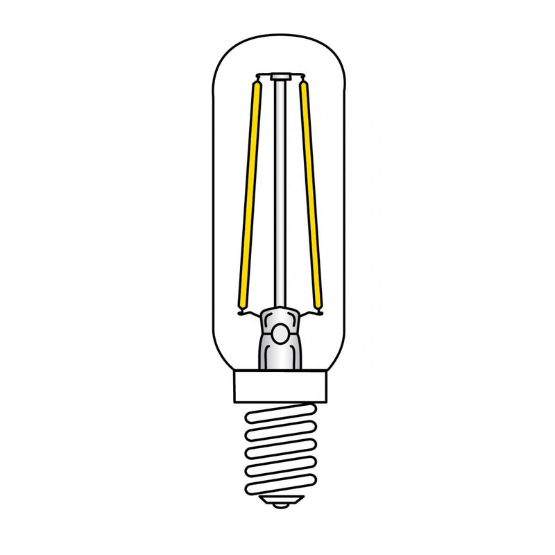 Satco S9872 / 2.5W / T6 / Warm White / LED / CL / 27K / E12 / 120V / Box