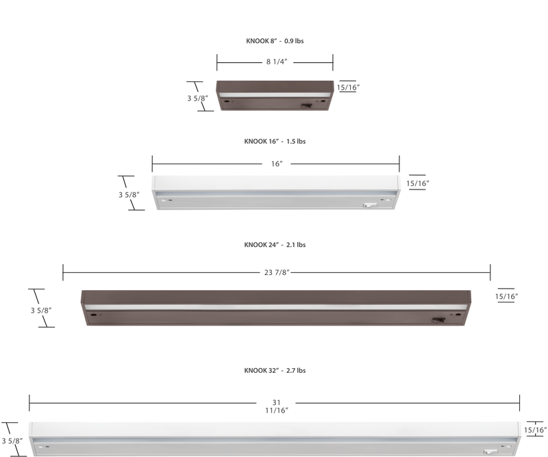 RAB Lighting KNOOKFA24 / Undercabinet / 13W 27/30/35 24 IN